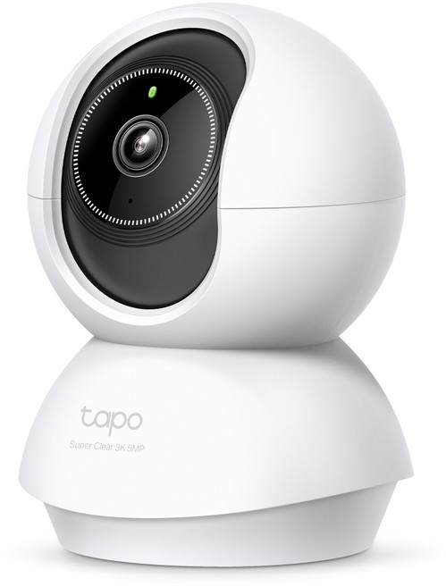 Tapo 3K 5MP 旋轉式AI家庭安全防護Wi-Fi無線網路攝影機 監視器 雙向語音 AI偵測 移動追蹤, 白色, Tapo C230+128G記憶卡