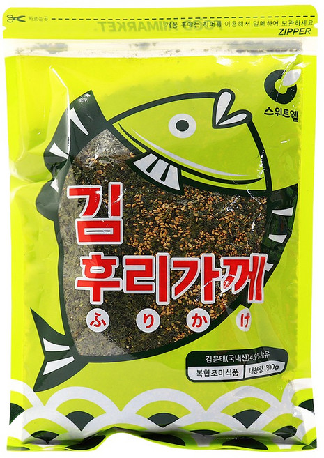 푸드올마켓_ 스위트웰 김 후리가께 500g /지퍼백, 1개