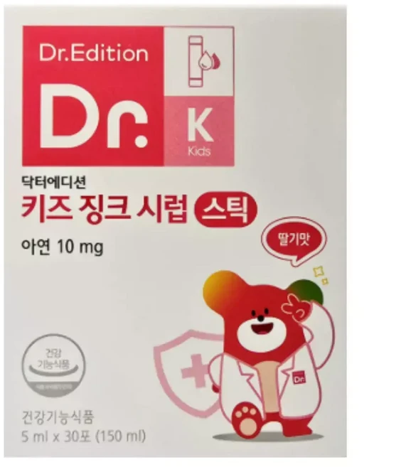 닥터 키즈 징크 시럽 아연 어린이 딸기맛 30포, 1개, 5ml