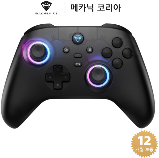 Machenike 메카닉 G3 V2 무선 컨트롤러 PC 안드로이드 iOS 닌텐도 스위치 호환 RGB 게임패드, 1개, 블랙(충전 도크 미포함)