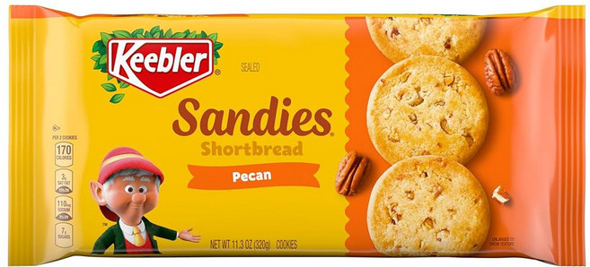 키블러 샌디 피칸 쿠키 바삭한 피칸이 들어간 쇼트브레드 11 3온스, 11.3 Ounce (Pack of 1), 1