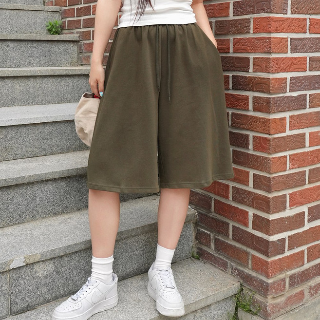 [키140/키150/키160] 키키코 베이직버뮤다트레이닝팬츠 중학생 무지 버뮤다 팬츠 트레이닝 반바지