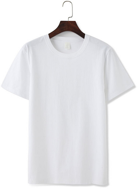 후쿠호 남 여 공용 빅사이즈 공용 20수 무지 라운드 면반팔티 티셔츠