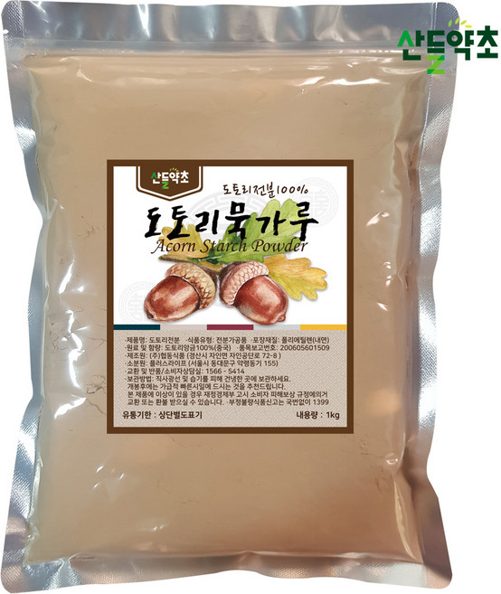 산들약초 100% 도토리묵가루 묵재료, 1개, 1kg
