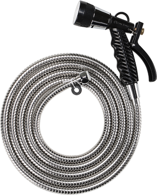 삼정크린 베란다용 스텐 호스 세트 3M 베란다청소 세차 청소호스 욕실청소 화장실 정원, 1개, 1개