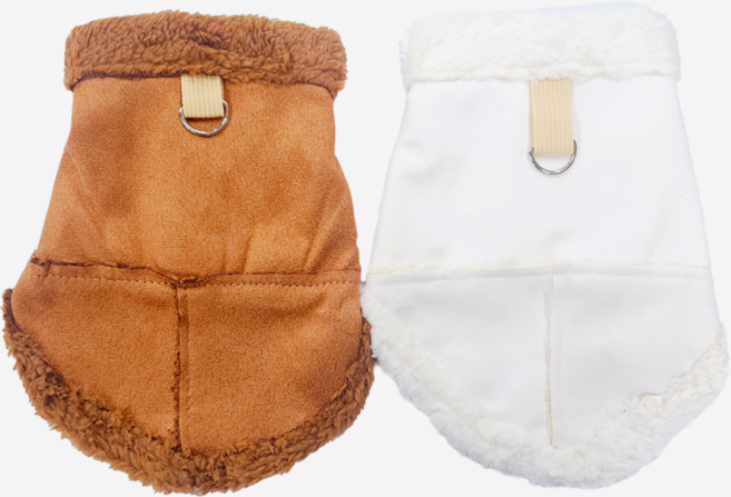 따뜻 무스탕 애견의류 강아지옷 강아지 겨울옷 외출복, 1개, 화이트