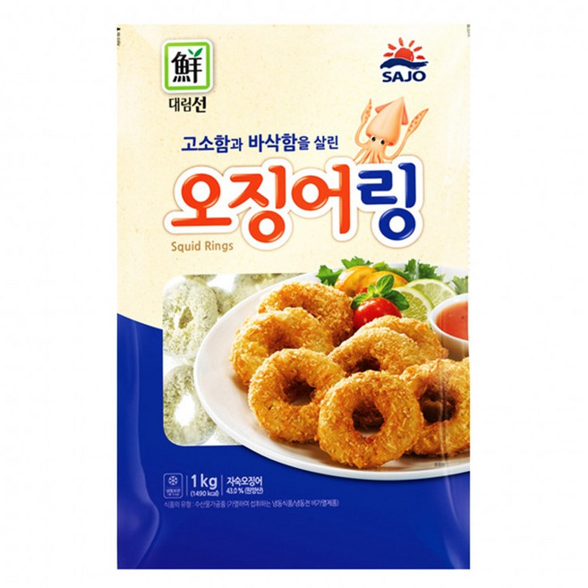 대림선 오징어링 튀김 냉동 1kg, 1g, 1개