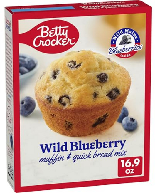 베티 크로커 와일드 블루베리 머핀 및 퀵 브레드 믹스 47 Betty Crocker Wild Blueberry Muffin and Quick Bread Mix Wild Main, 1개