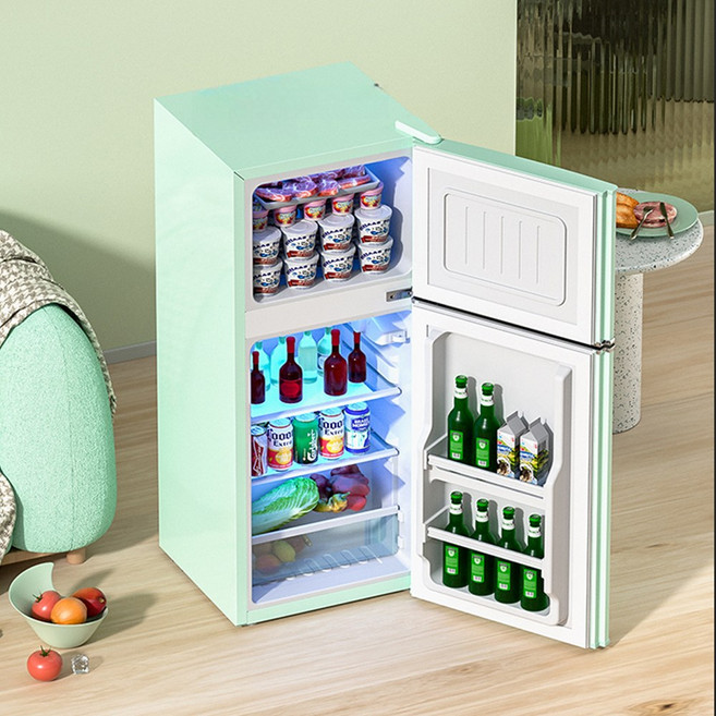 원룸냉장고 소형 레트로 냉장고 미니냉장고 1인가구냉장고, 158L 빈티지 그린