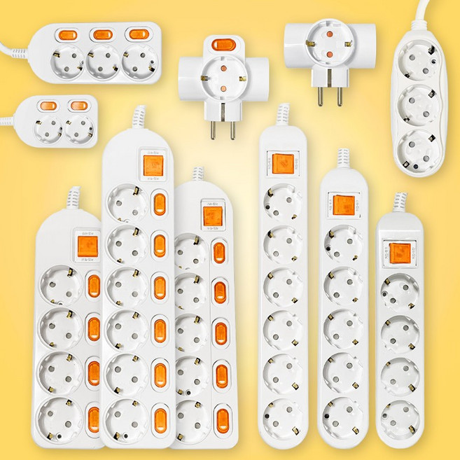 국산 멀티탭 멀티콘센트 접지 개별, 12.개별통합절전_6구, 5m, 1개, w