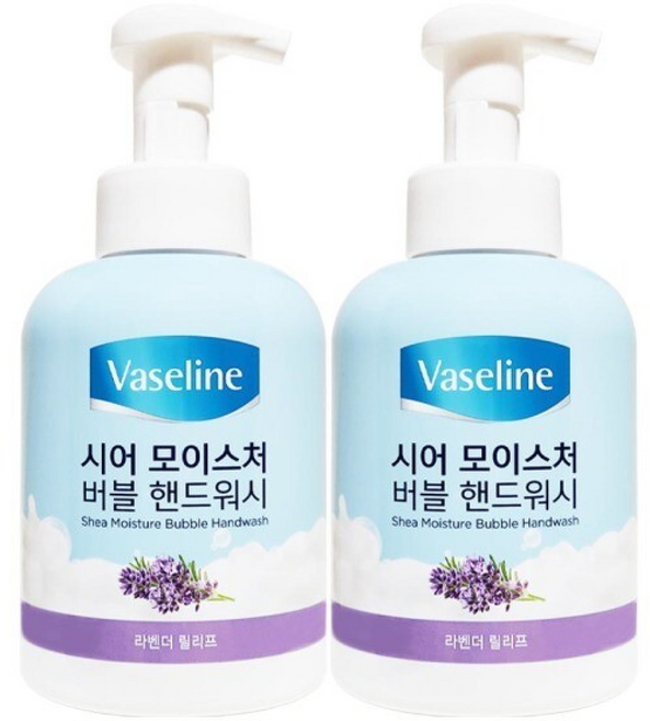 애경바세린 시어 모이스처 버블 핸드워시 라벤더향, 500ml, 2개