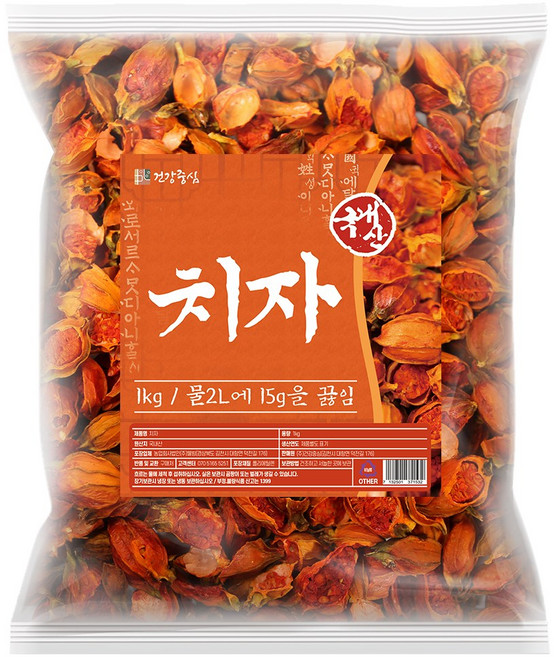 건강중심 국산 치자 열매 건조, 1개, 1kg