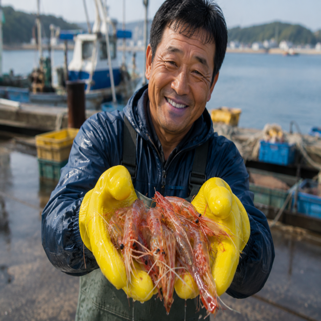 횟감 자연산 활 꽃새우 산소포장 독도 새우 국내산 프리미엄 최고급 식재료, 1개, 자연산 꽃새우 500g