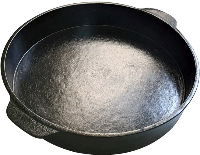 국산 길들인 인덕션겸용 무쇠 닭갈비 주물팬 원형 손잡이 구이팬, 1개, 33cm