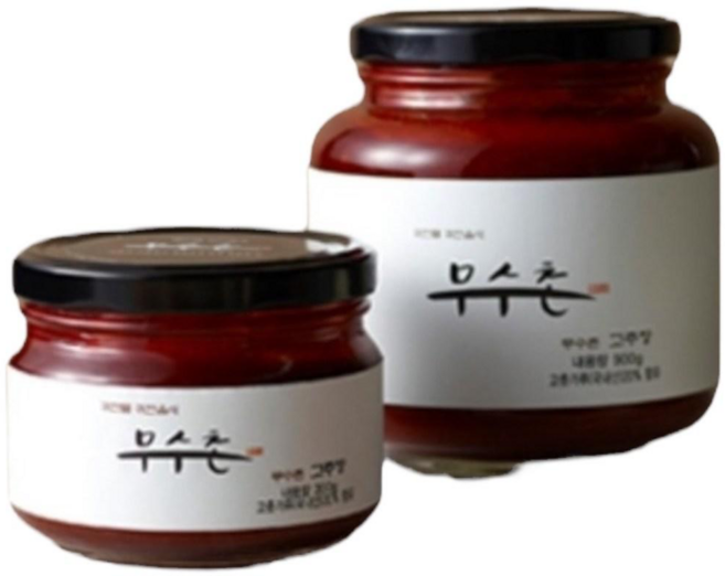 명품 태양초 무수촌 고추장 500g 국산 100% 사과조청 전통방식 재래식 고추장, 1개