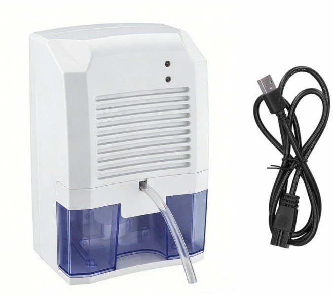 차량용제습기 12V 캠핑카 미니제습기 자동차용제습기 원룸 차박, 화이트 USB 케이블 1개