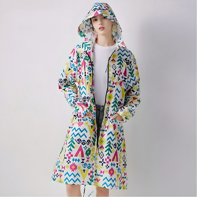 장사부 예쁜 여성 우비 레인코트 성인 골프 우의 비옷