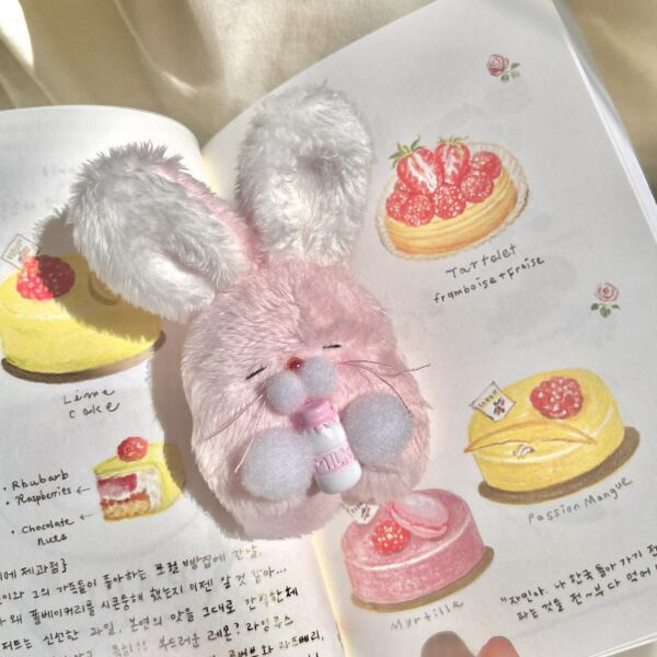 아트박스/아무로키 딸기우유 토낑 인형 키링, 1개