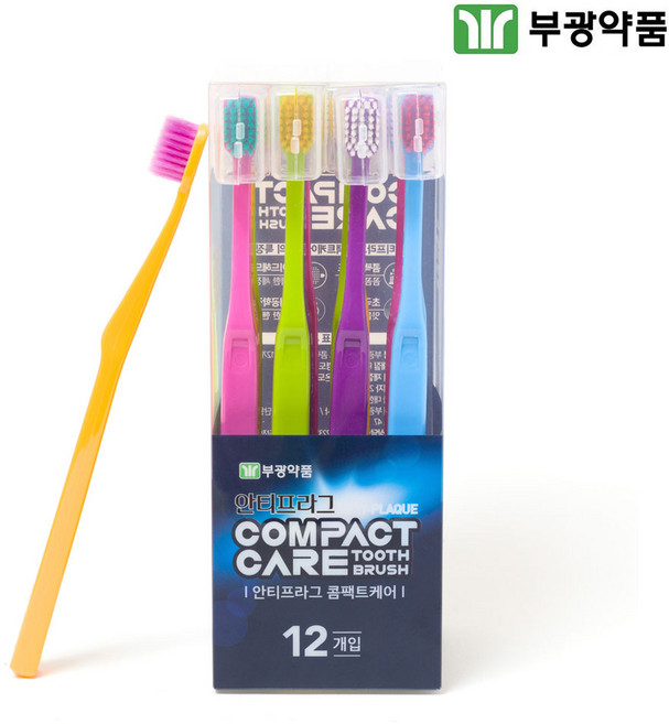 부광약품 안티프라그 콤팩트케어 칫솔 12개입, 8개