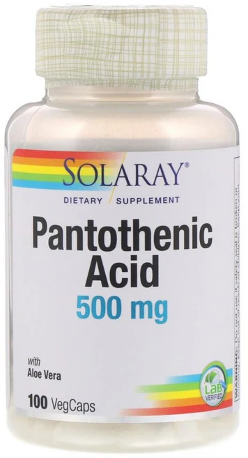 솔라레이 판토텐산 500mg 베지 캡슐 100정 칼슘 d, 1개 - 쿠팡