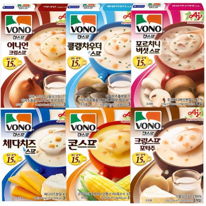 보노 스프 3p x 6종 세트, 1세트