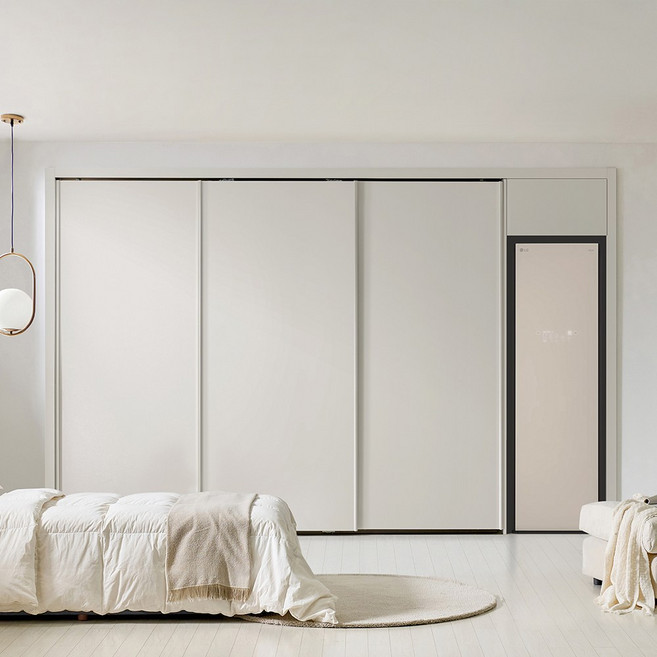 보루네오 스타일러 슬라이딩 붙박이장 300~360cm 10자 E0등급, 웜베이지