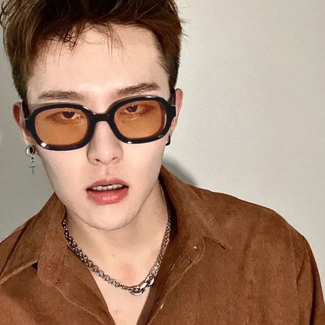 UV 차단 굵은 뿔테 틴트 패션 선글라스