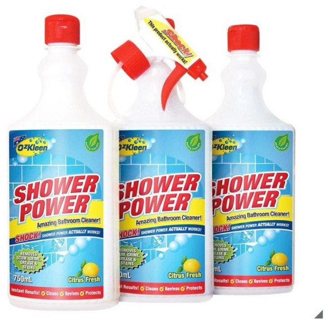 gZKleen SHOWER POWER 浴廁清潔劑 750毫升 x 3入, 1個, 分購一罐入(無噴頭)
