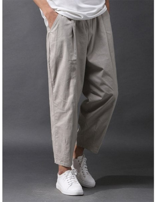 후앙스 와이드핏 린넨 스판 벌룬 밴딩 팬츠 FICP9283