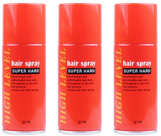 하이레벨 강력 헤어 스프레이, 100ml, 3개
