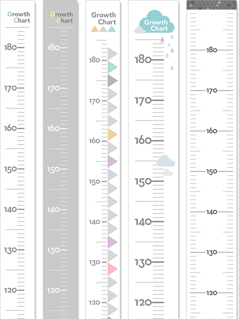 감성 심플 키재기자 (무타공 부착식 방수 pet재질 키재기 성장 기록), 1개, 01.슬림화이트