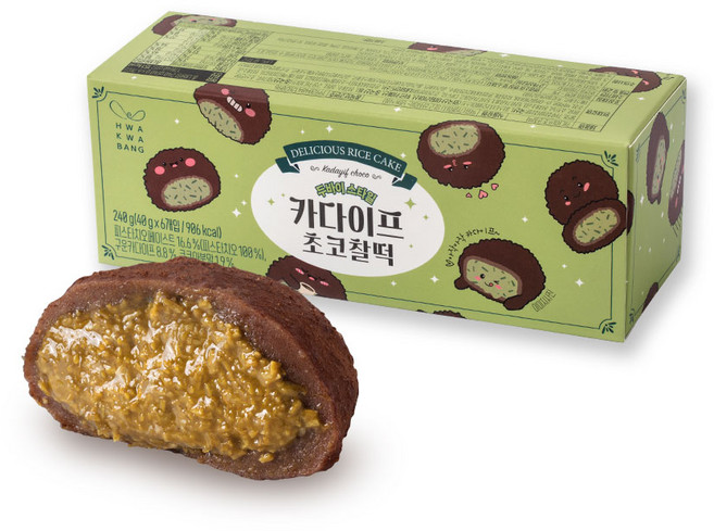 화과방 카다이프 초코찰떡 / 두바이스타일 쫀득 피스타치오, 1세트, 240g