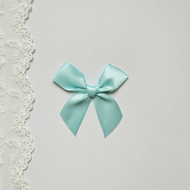 올리브파티 선물 포장 장식 공단 8cm 완성 리본 완제품, 30개, 민트