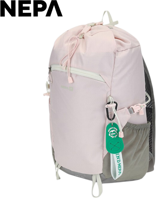 [백화점발송] 네파 남녀공용 백팩 등산배낭 15L 하이킹 트레킹 레인커버 런닝 바이크 자전거 라이딩 운동 초경량 데일리 가방, 페일핑크(4ER3)