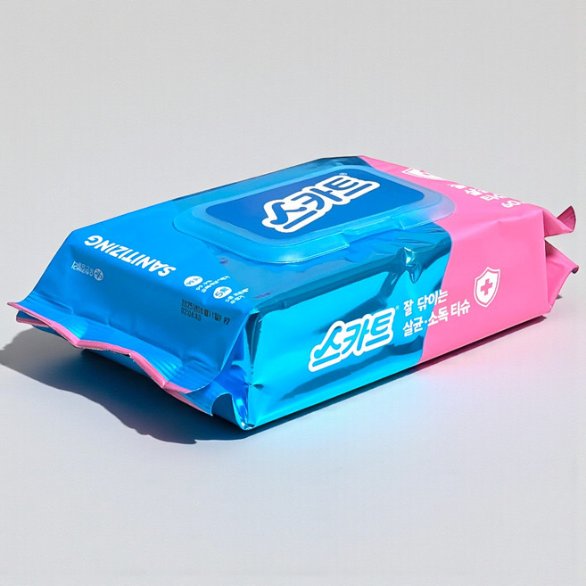 스카트 잘닦이는 살균 소독 티슈 60p, 1개