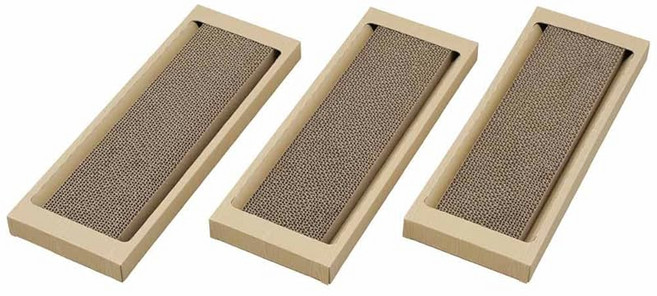 아이리스오야마 고양이 손톱갈이 슬림 타입 3개 세트 NTST-3P 내추럴