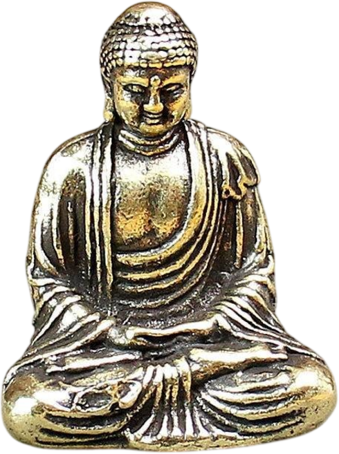 黃銅迷你佛像擺件 車內平安裝飾, 大日如來擺件