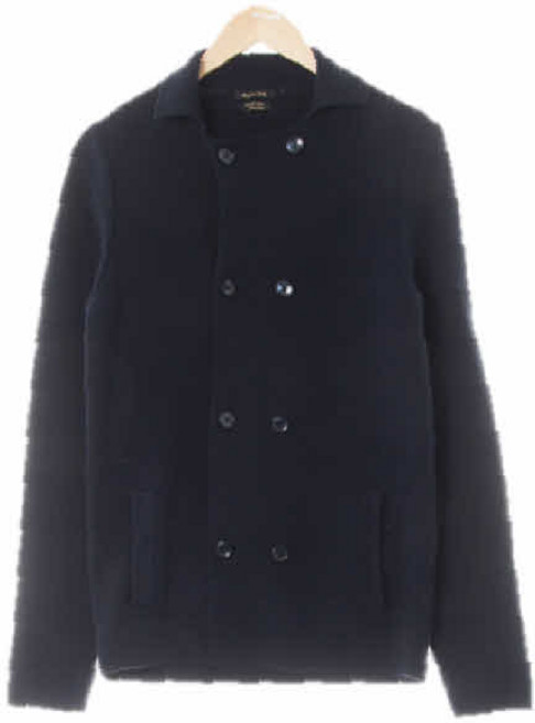 7985 마시모두띠 다크네이비 면혼방 더블버튼카라가디건