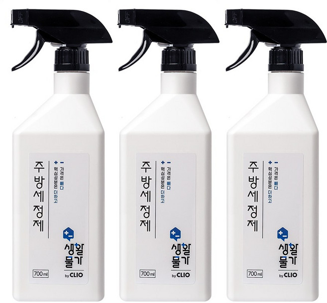 크리오 생활물가 주방 청소 기름때 세정제 700ml, 3개