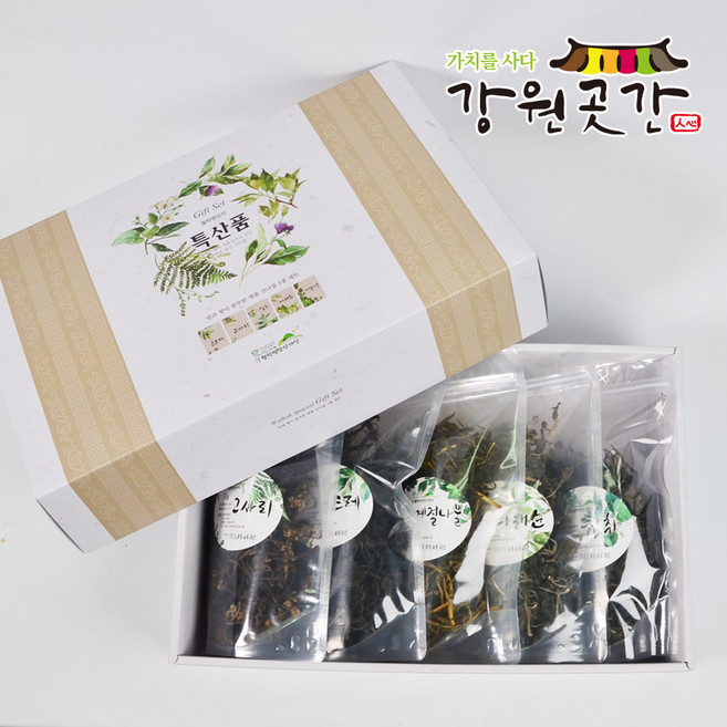 인제 월학명당산 자연산 산나물(건나물) 5종 세트 (50g 5종)