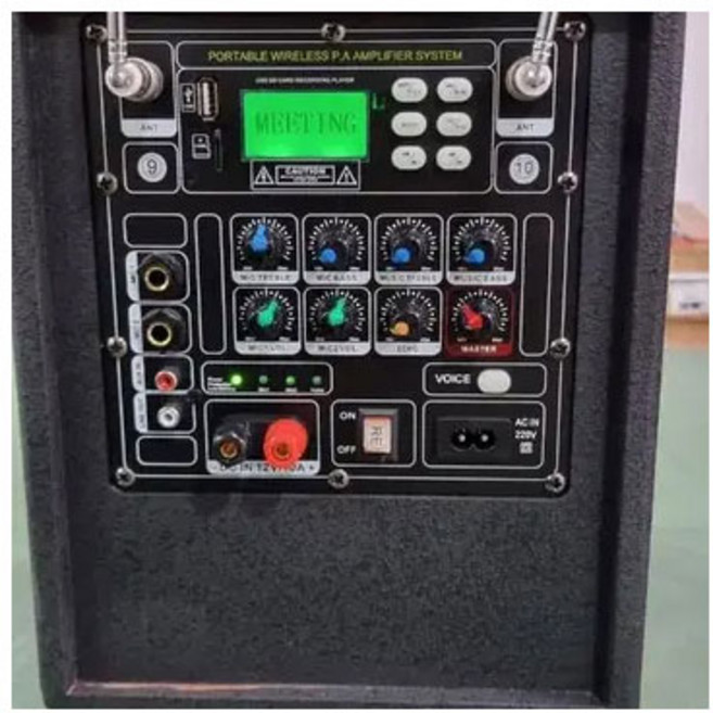 GRACE EG153 EG-153 150W USB플레이 무선마이크 2개 이동식앰프스피커 휴대용 스피커 전시상품, 핸드1개+헤드셋1개