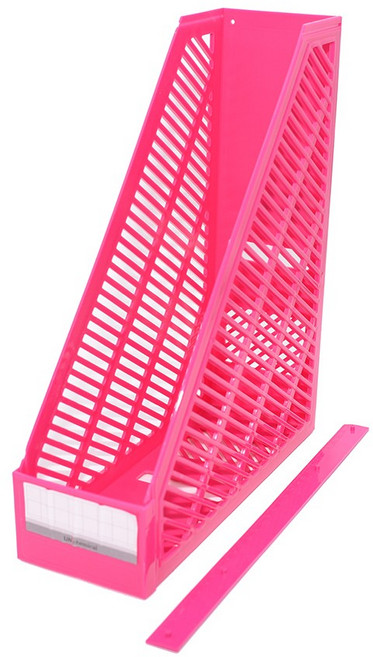 국산 개폐형 화일박스 서류꽂이 파일 정리 냄비뚜껑 쟁반정리 화일함 플라스틱, 분홍