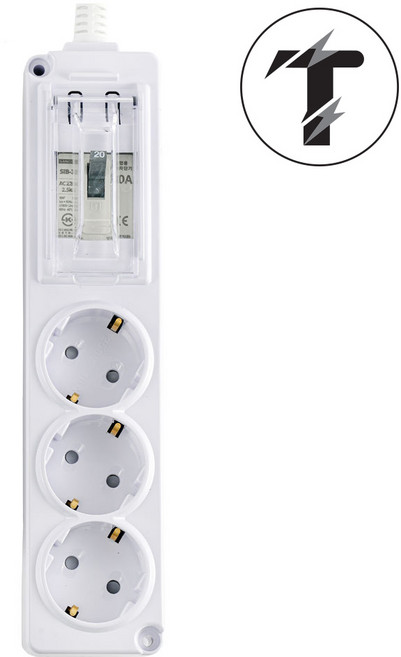 탭앤탭 고용량 멀티탭 4000W 에어컨 건조기 세탁기 대형가전 배선차단/누전차단 2구/3구 화이트, 1.5m, 배선 차단 3구 화이트, 1개