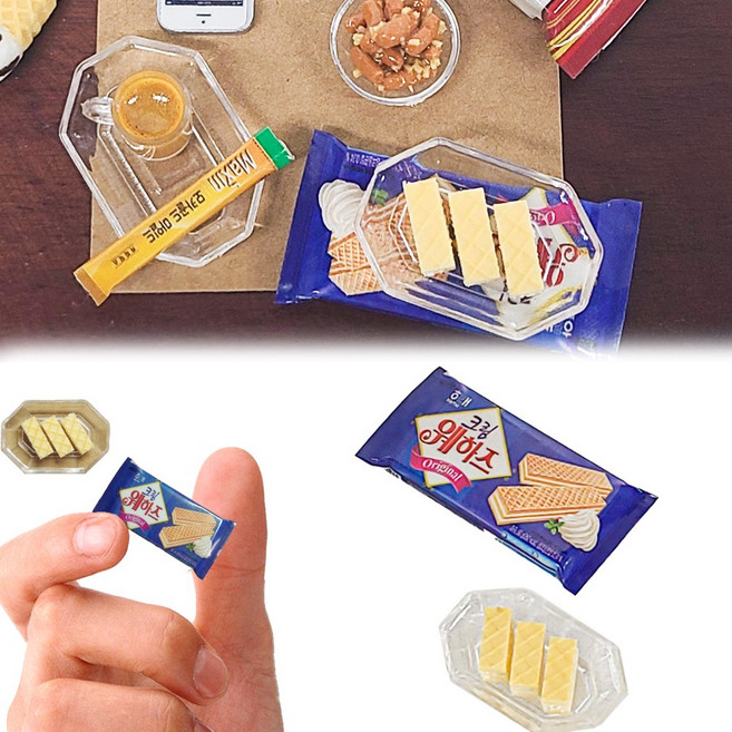 납골당 꾸미기 미니어처 단품 디저트 기호식품 과일 미니어쳐 제사상 상차림, [디저트,기호식품,과일]웨하스(크림)