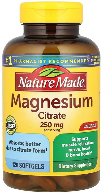 네이처메이드 구연산 마그네슘 시트레이트 120정, 1개 - 쿠팡