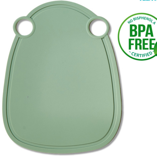 편하게 삶아쓰는 국산 frog 이유식도마 실리콘 안심도마, 올리브그린