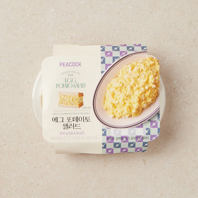 피코크 에그 포테이토 샐러드 500g, 8개