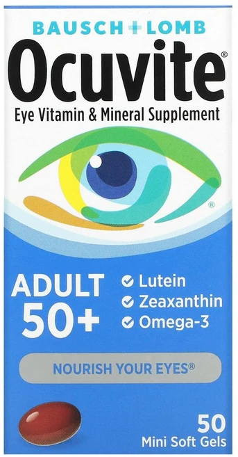 바슈롬 오큐바이트 성인 50 세 이상 루테인 지아잔틴 오메가3, 90정, 1개 - 쿠팡