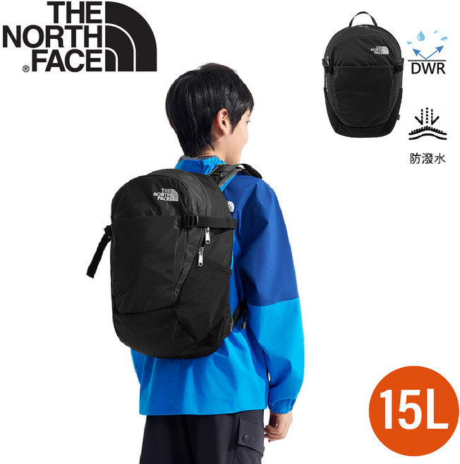 【The North Face 美國 BASIN 15L 兒童雙肩背包《黑/灰》】87SJ/書包/登山包/減壓/護脊, OS