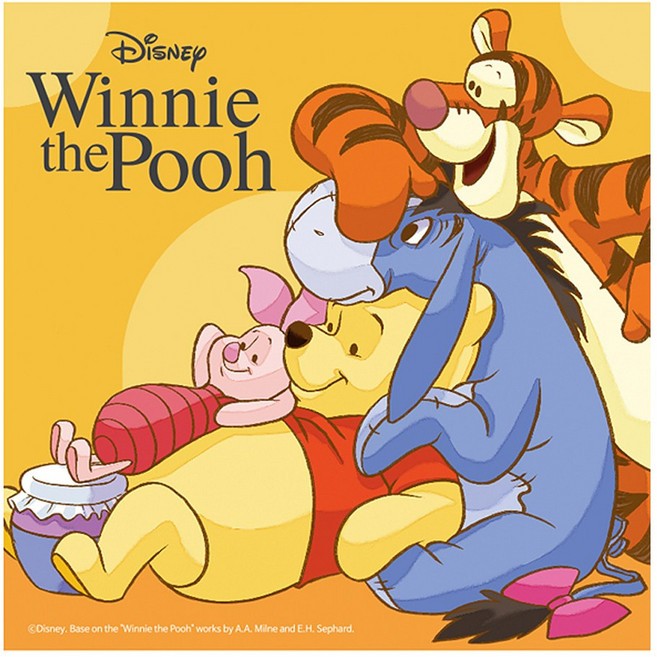 디즈니 곰돌이푸 보석십자수 캔버스 25x25cm DBS505, 1개, 혼합색상